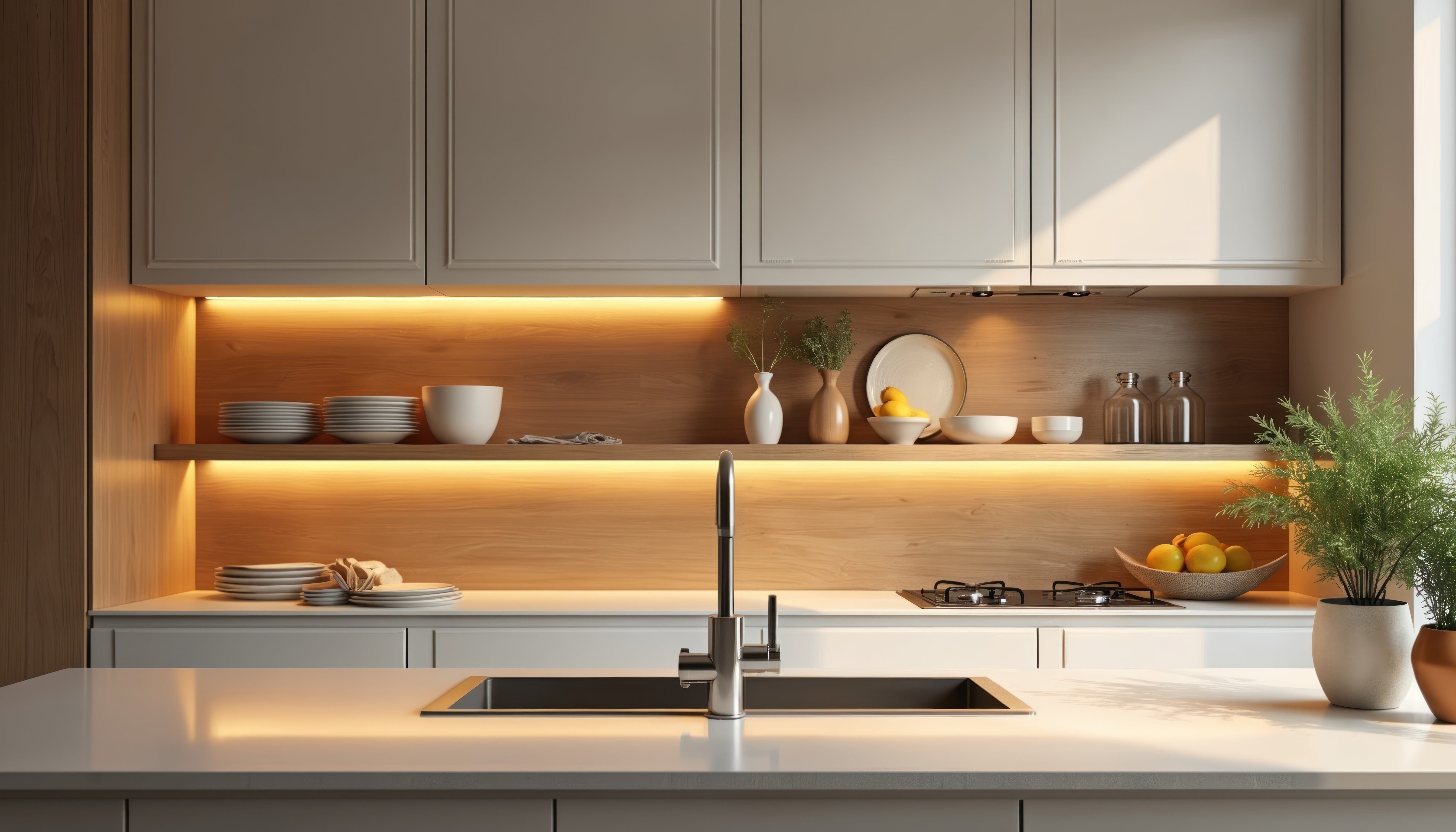 Want to Eliminate Shadows? Try Under Cabinet Lighting