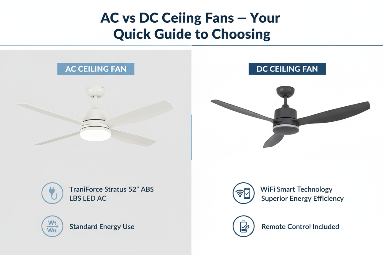 AC Vs DC Ceiling Fans: Your Quick Guide to Choosing