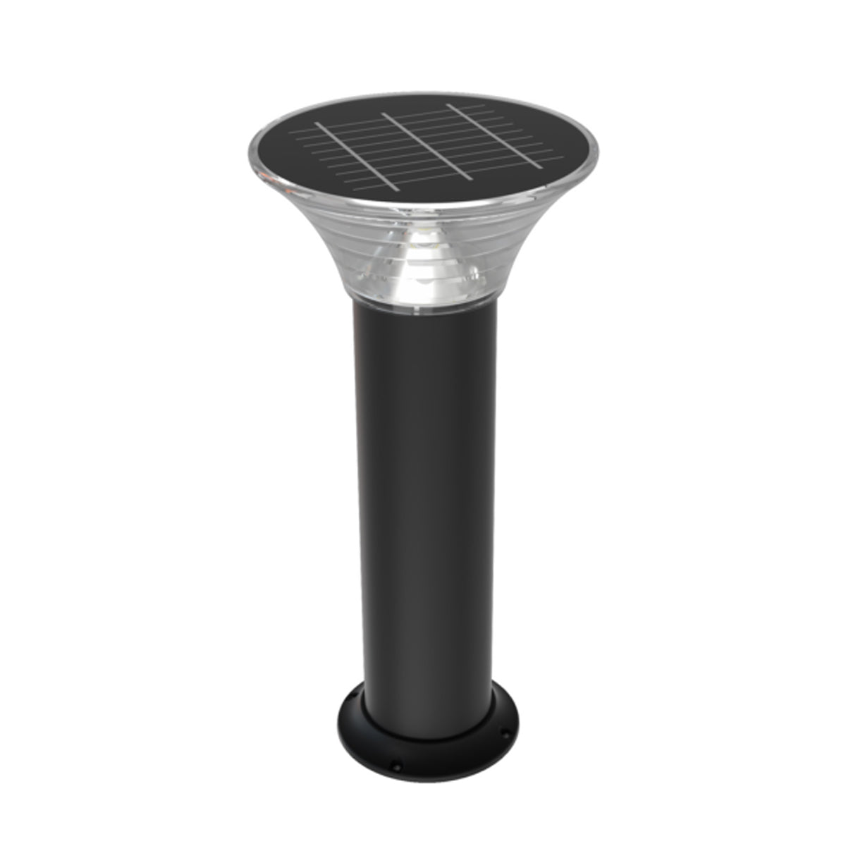 1.5W LED Solar Tri-colour Weatherproof Black Bollard