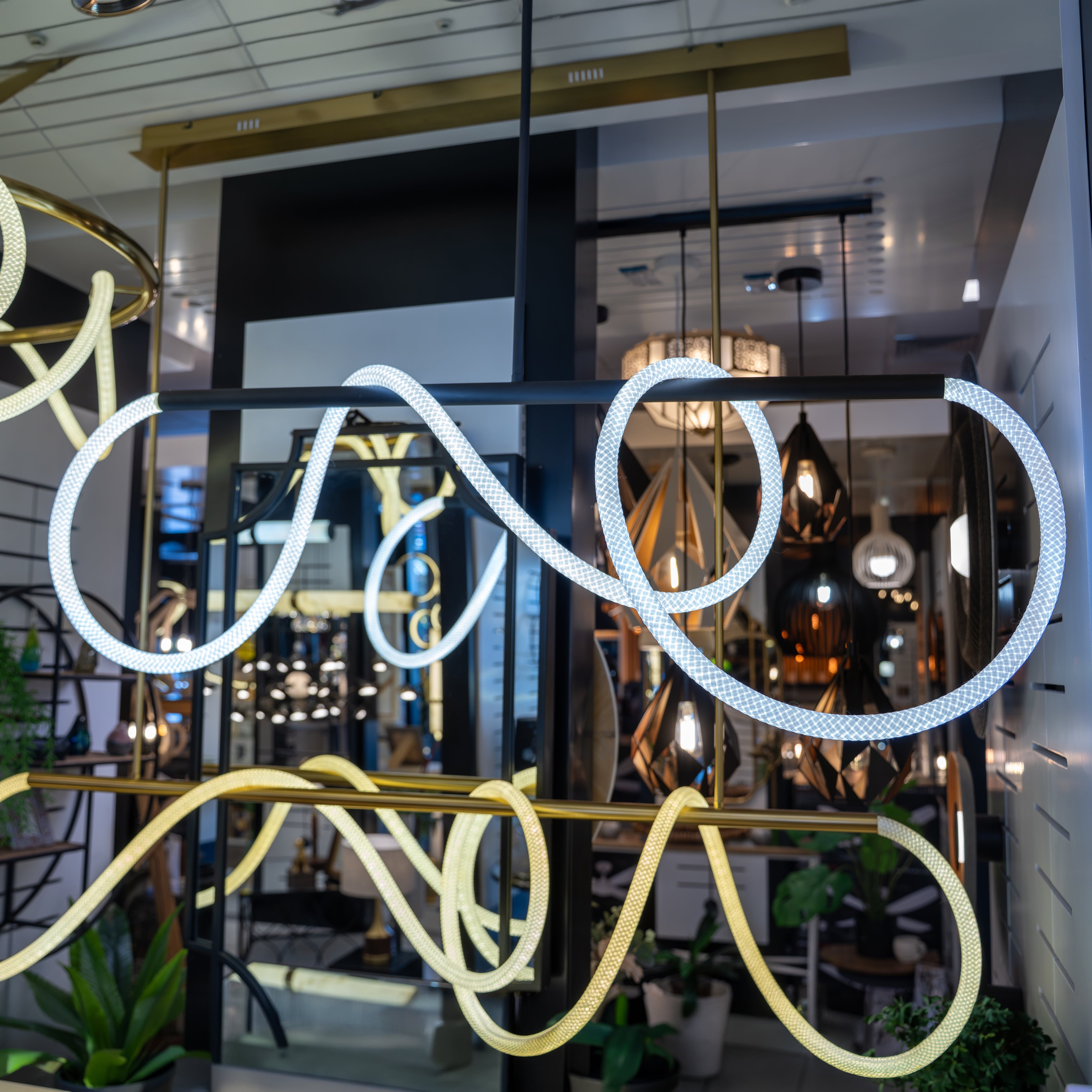 Roparo Linear LED Rope Pendant Light
