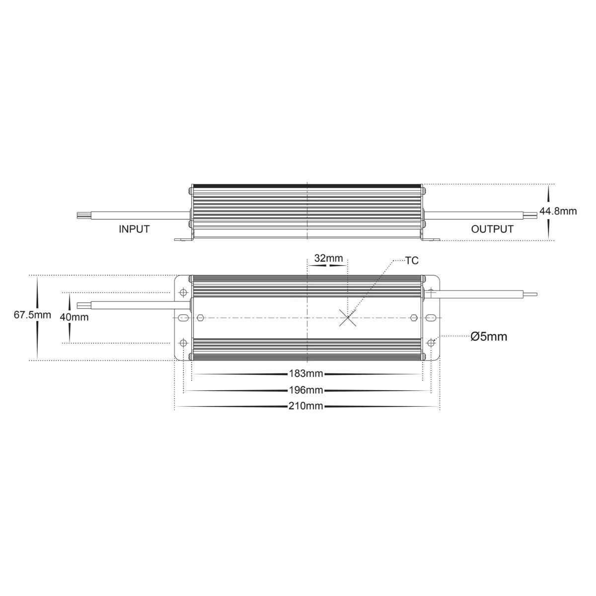 100W 24V DC Weatherproof LED Driver