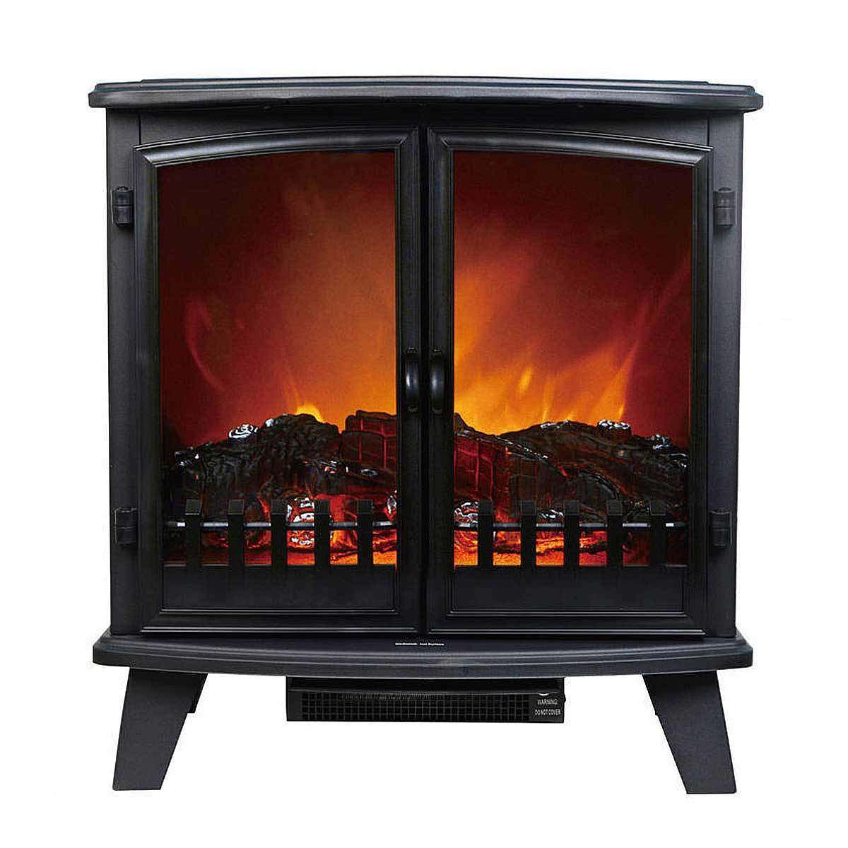 1800W Electric Freestanding Double Door Fireplace Heater