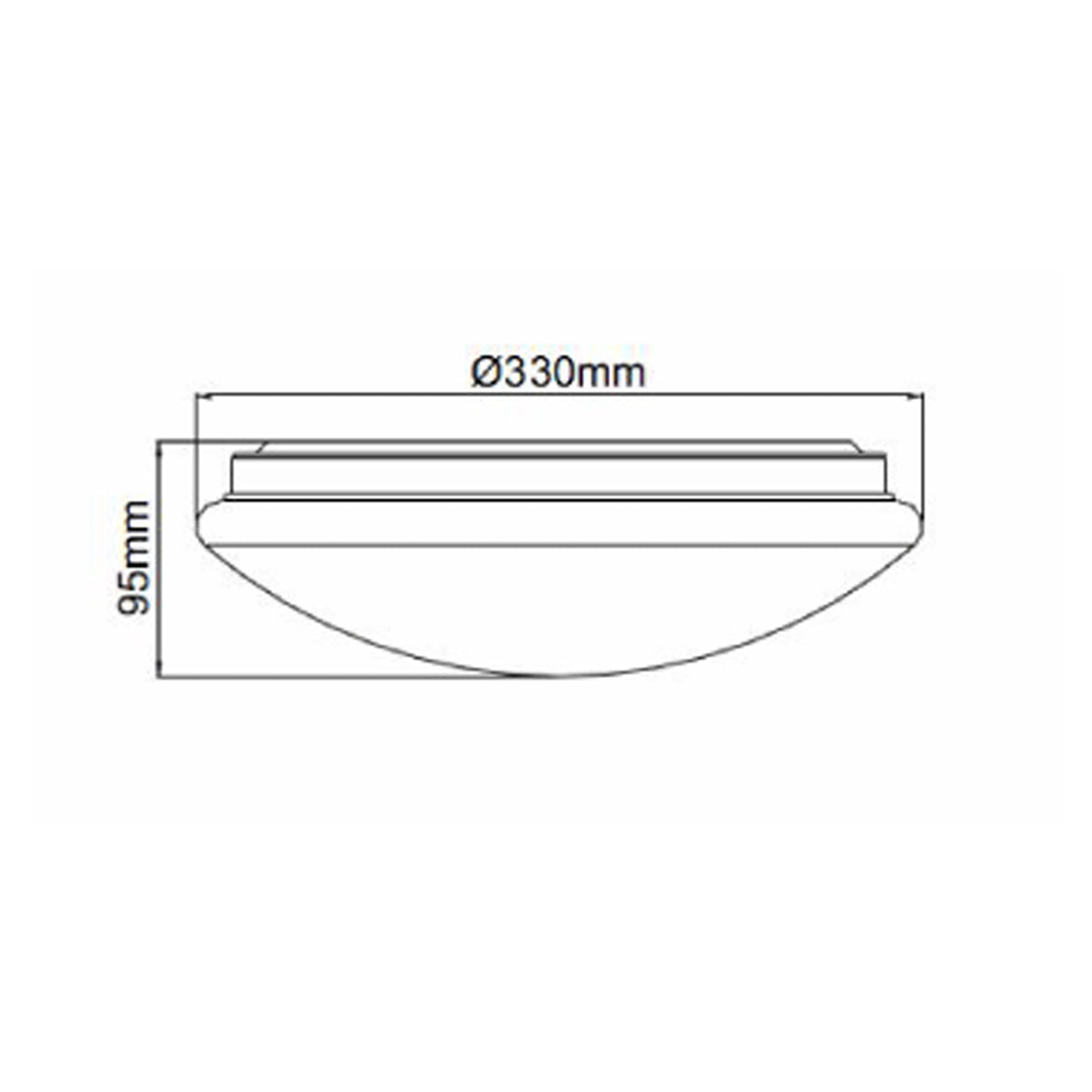 18W LED Oyster Ceiling Light - Tri-Colour
