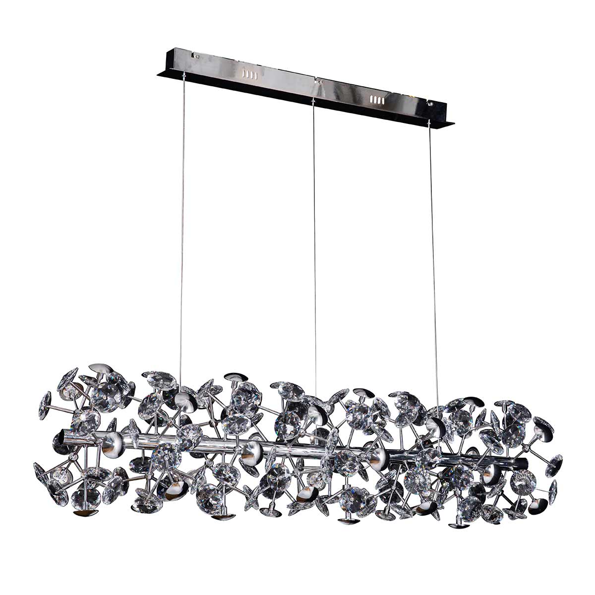 Astrid Crystal Floral Linear Pendant Light - 900mm