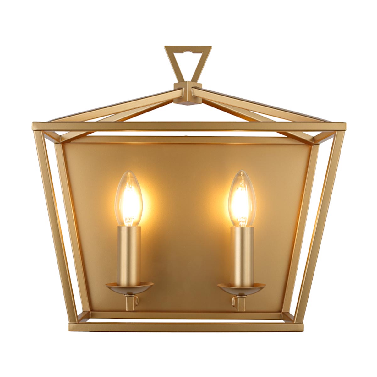 Pergian 2 Light Candle Wall Light - Metal Design