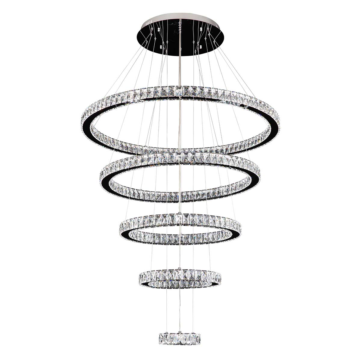 Jazmina Crystal 3 Ring LED Pendant Light - 1200mm