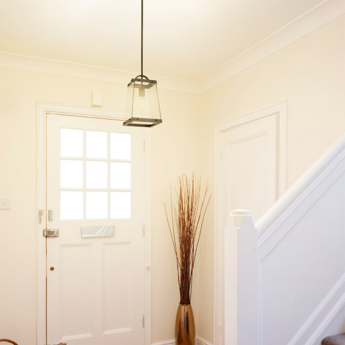 Colair Solid Brass Pendant Light with Bevelled Glass