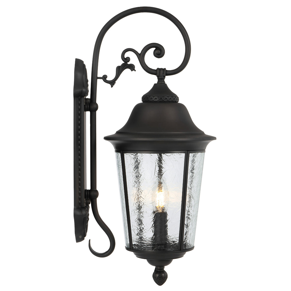 Tremont Exterior Wall Lamp with Brass or Black Finish