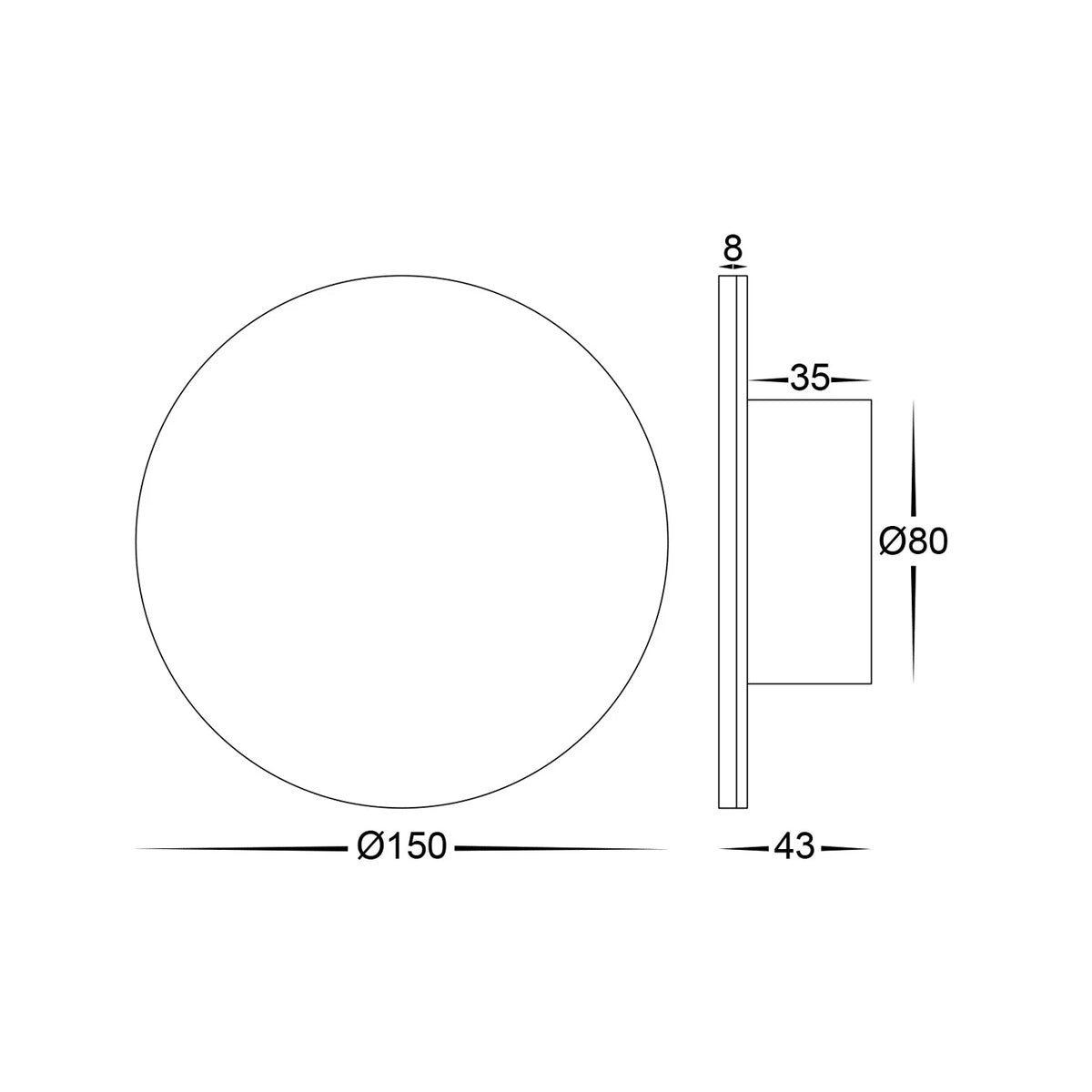 Halo Small Bluetooth RGBW LED Moon Wall Light