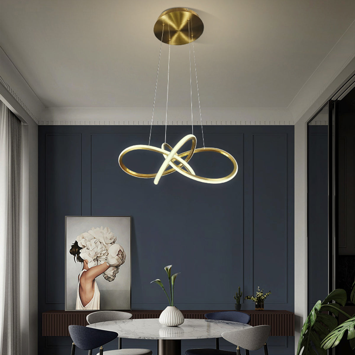 Meteora Infinity Intertwined Pendant Light 1000mm