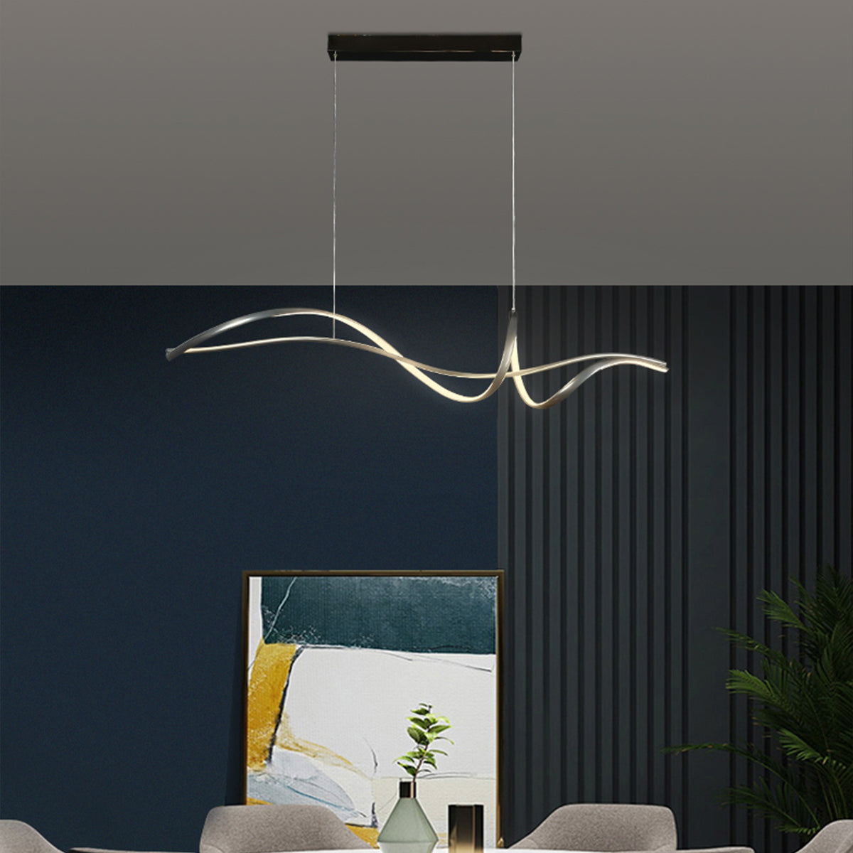 Bocchio Spiral Pendant Light 1200mm