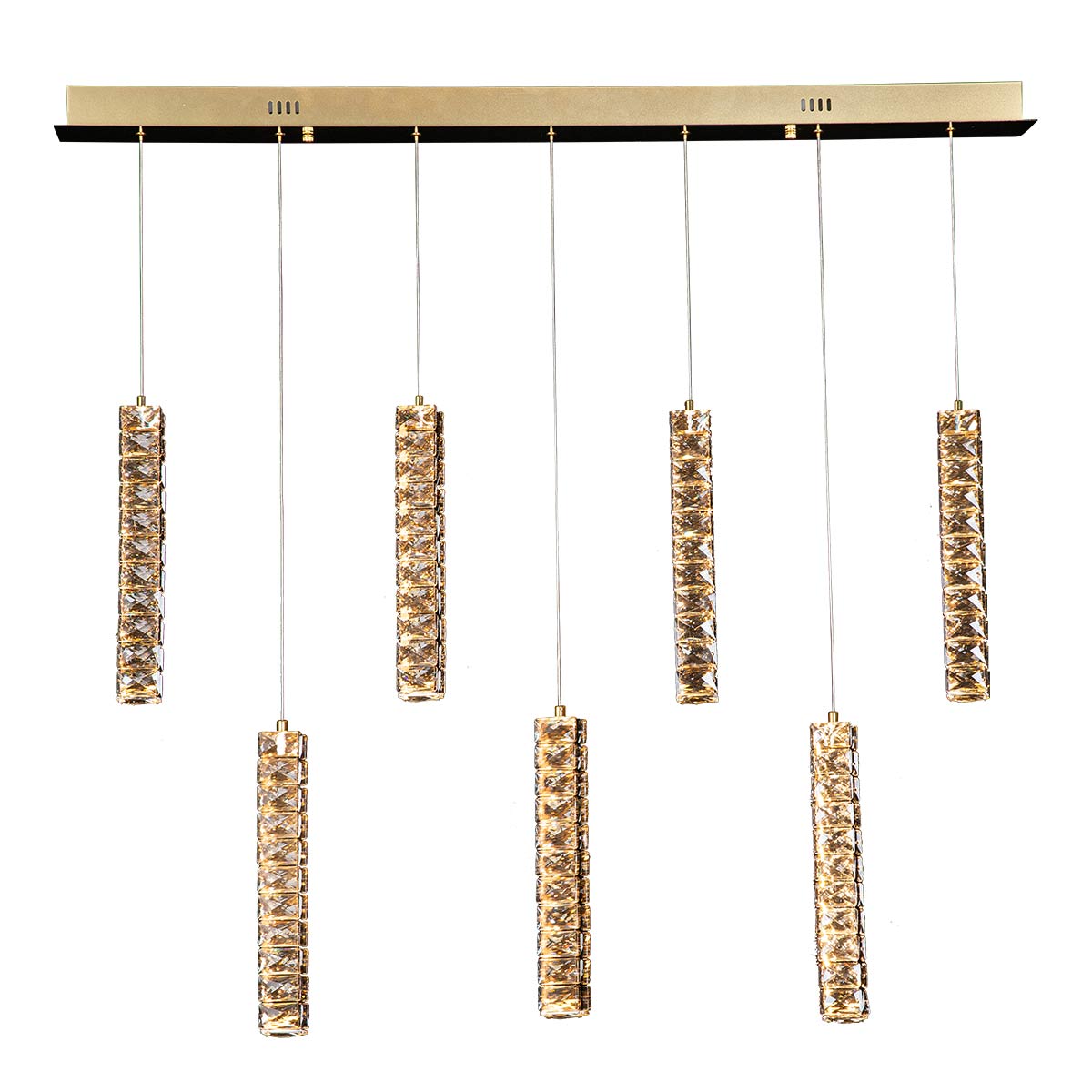 Trechizio 7 Linear Crystal Pendant LED Lights