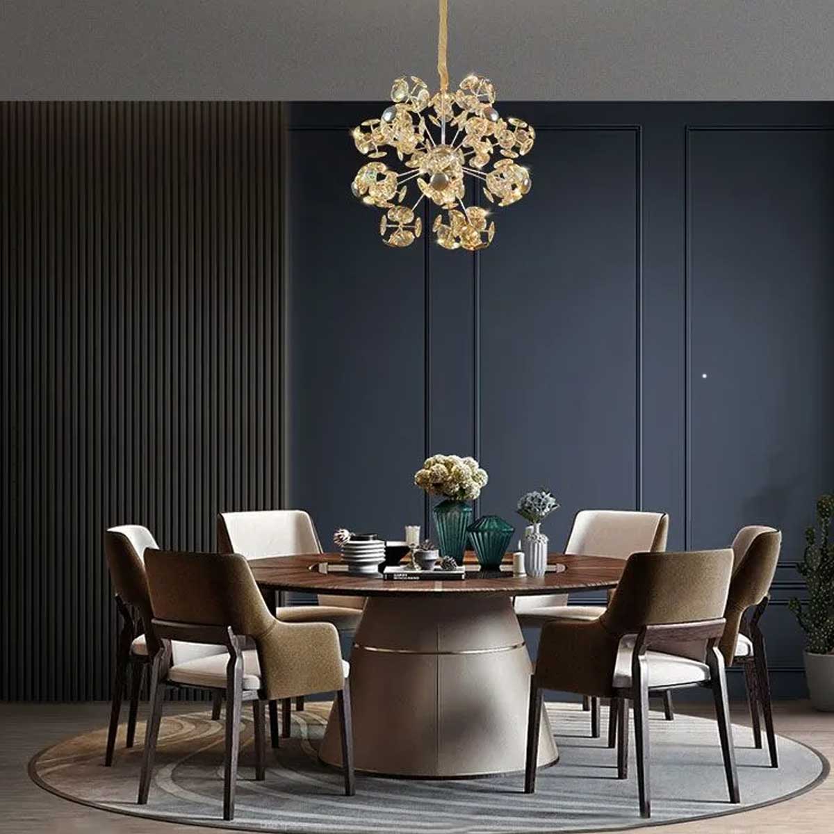 Astrid Crystal Floral Pendant Light - 600mm Dimmable