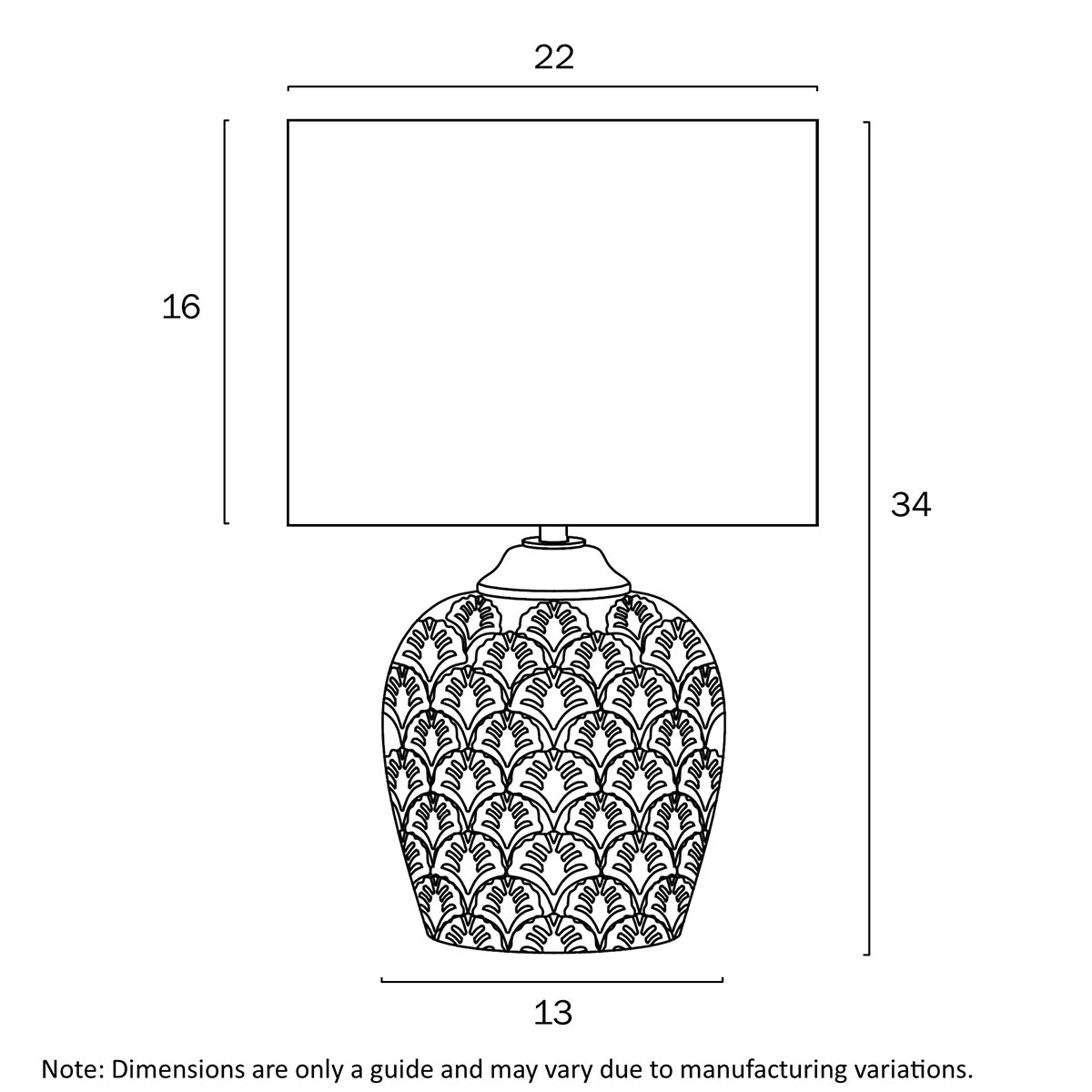 Indo Ceramic Table Lamp