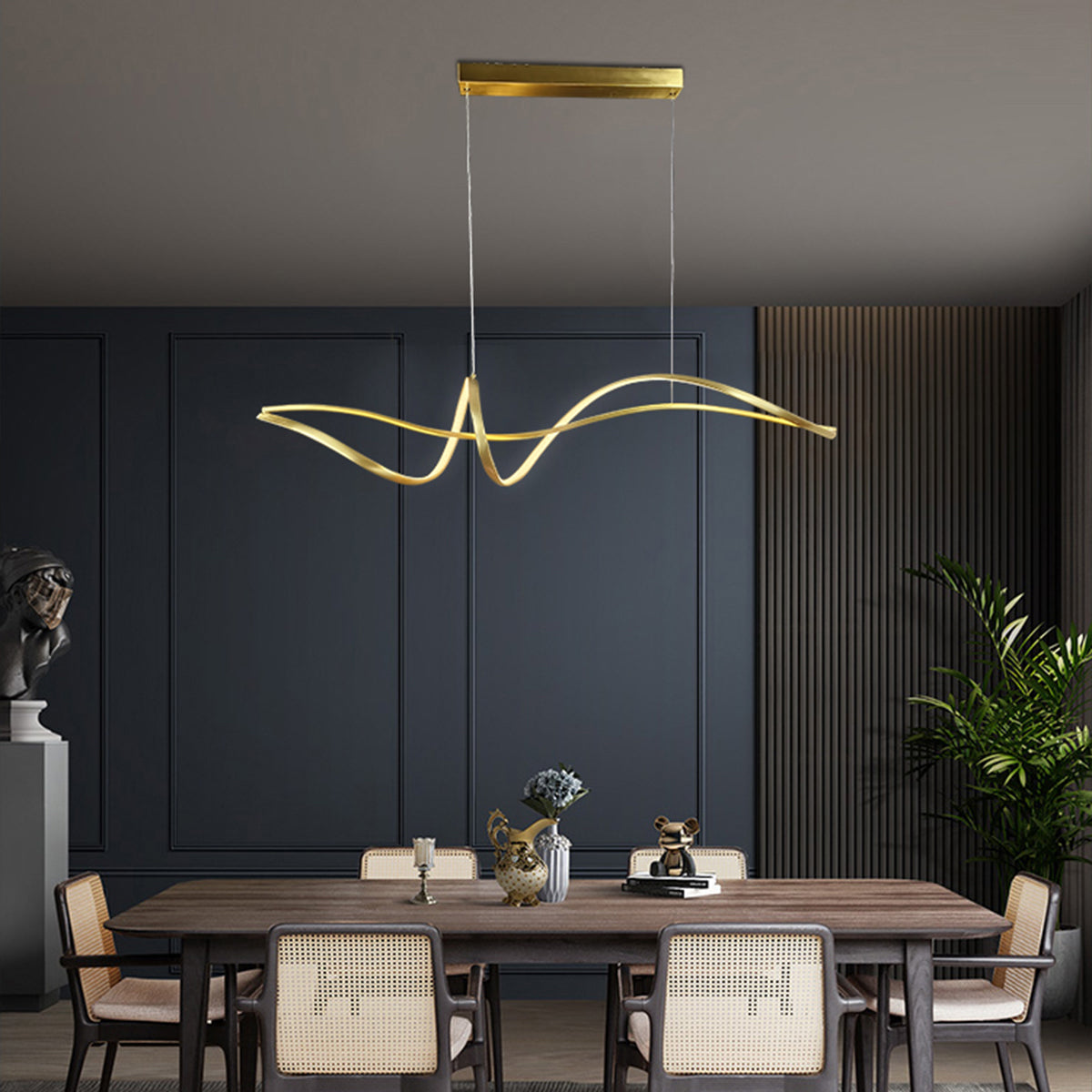 Bocchio Spiral Pendant Light 1200mm