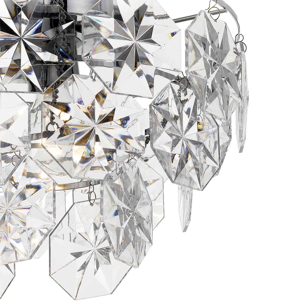 Alison Chandelier Light Fixture with Acrylic Beads