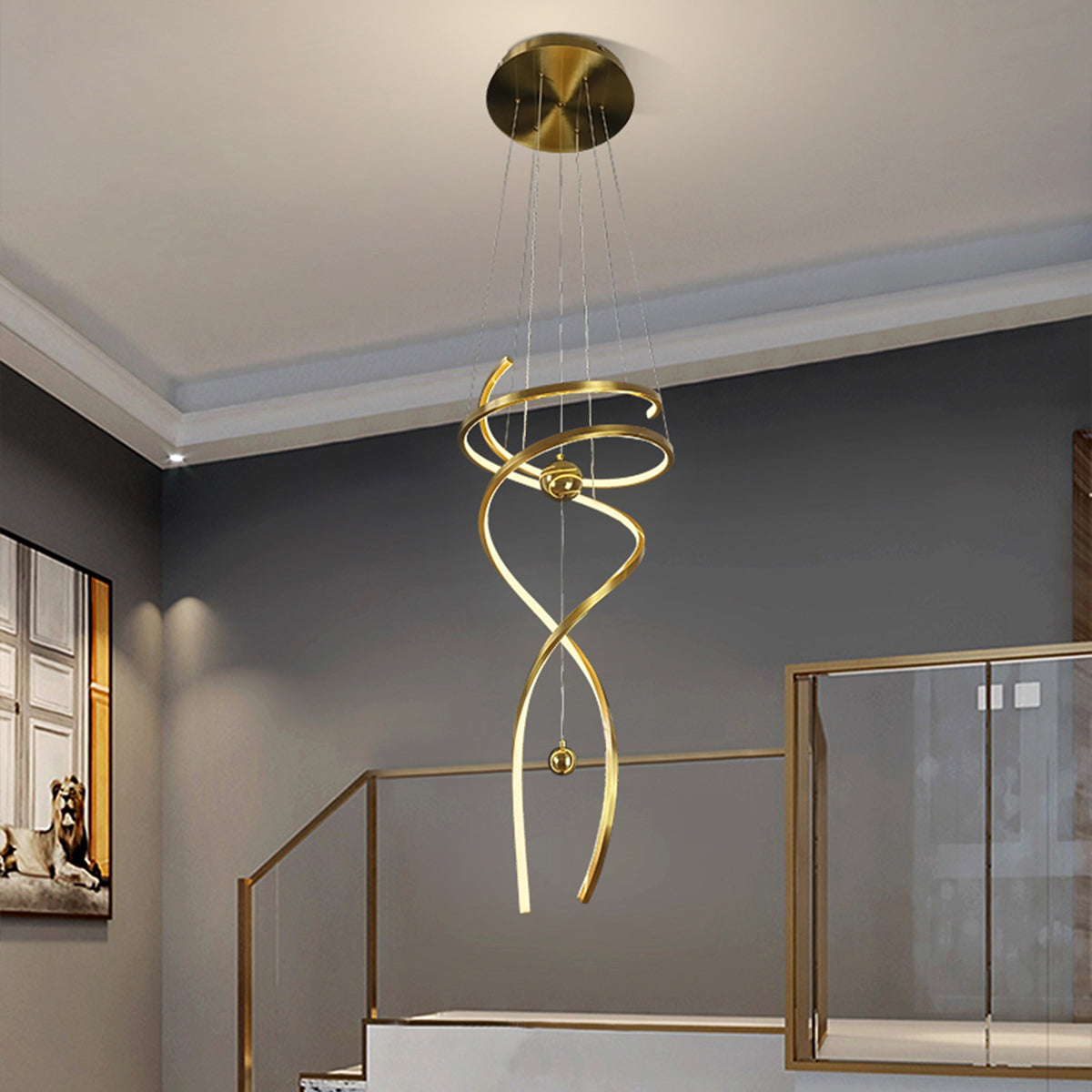 Galassia Metal Swirl Pendant Light - Small