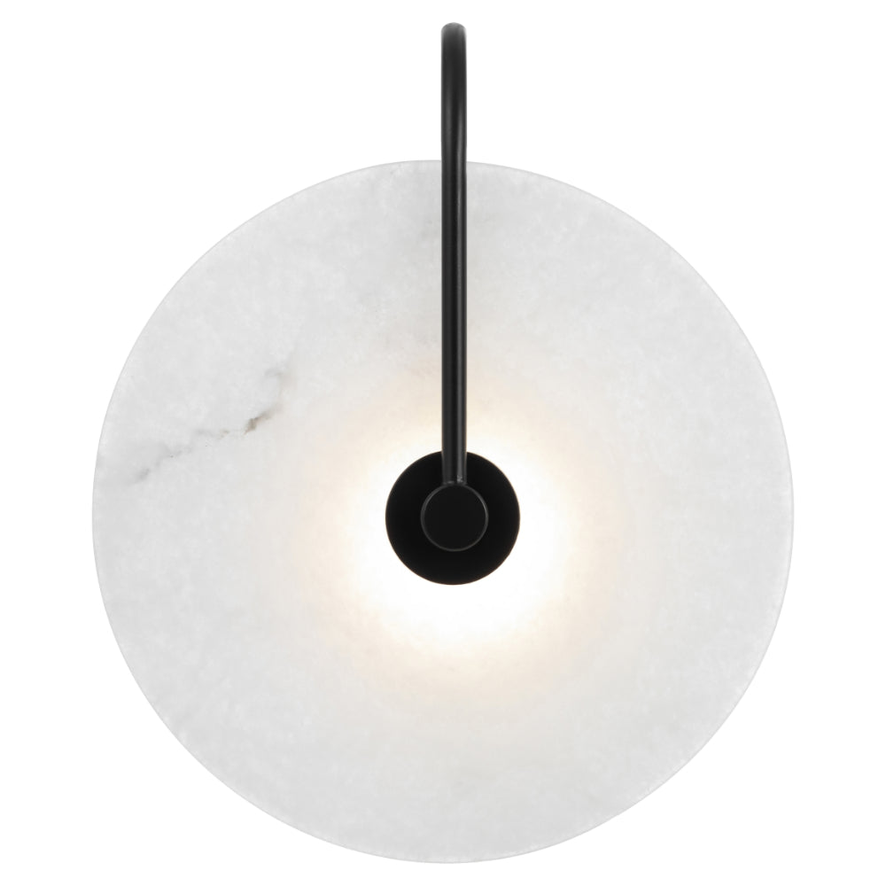 Zonder LED Wall Light with Marble Glass Disc