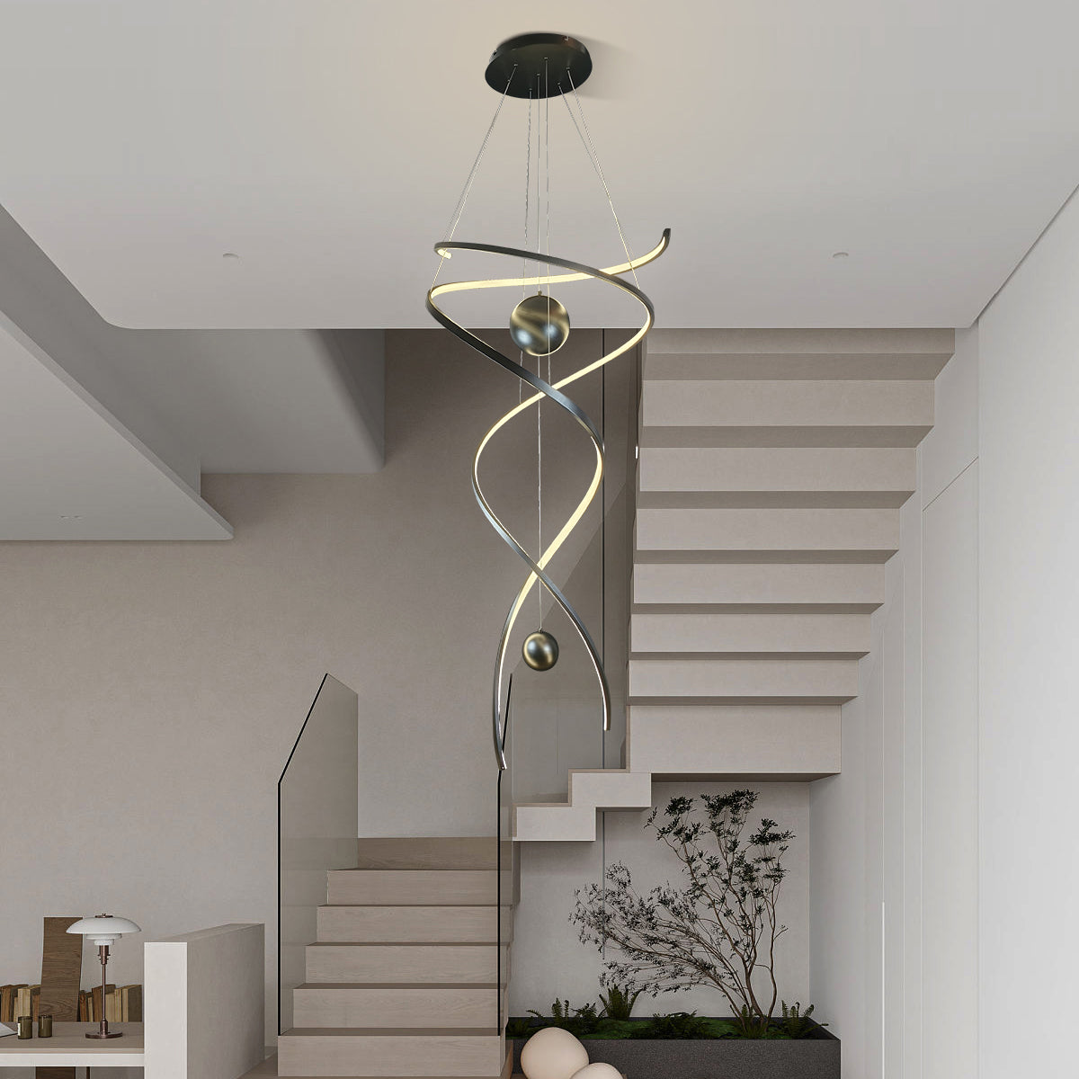 Galassia Metal Swirl Pendant Light - Small