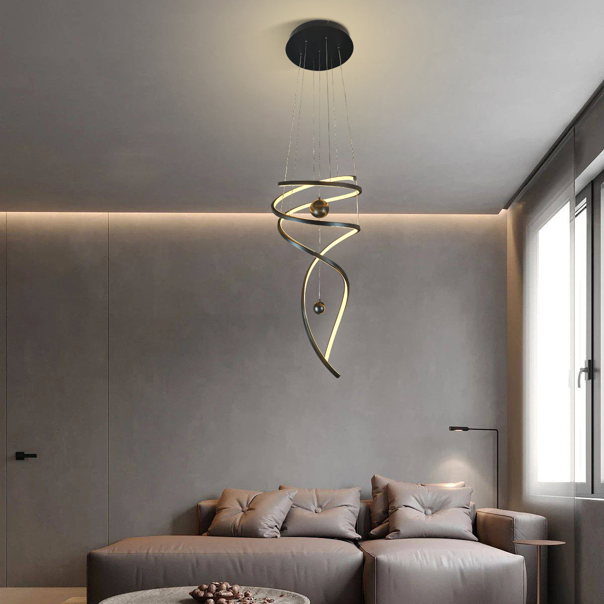 Galassia Metal Swirl Pendant Light - Small