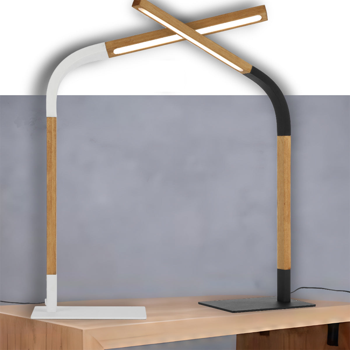 Dumas 7W LED Table Lamp with Adjustable Head and Warm Light