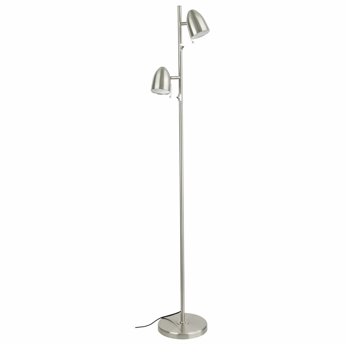 Lara Adjustable Twin Head Floor Lamp with Directional Lighting