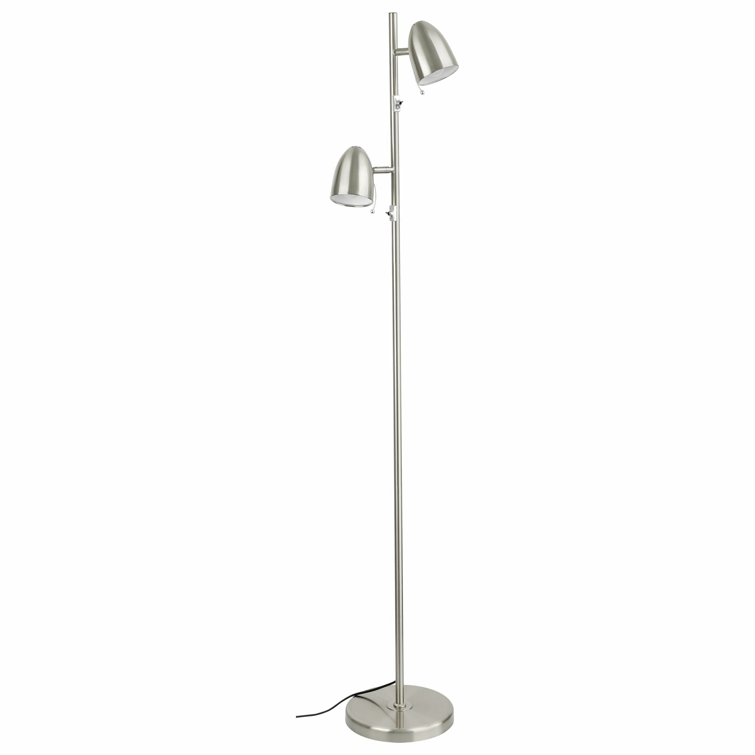 Lara Adjustable Twin Head Floor Lamp with Directional Lighting