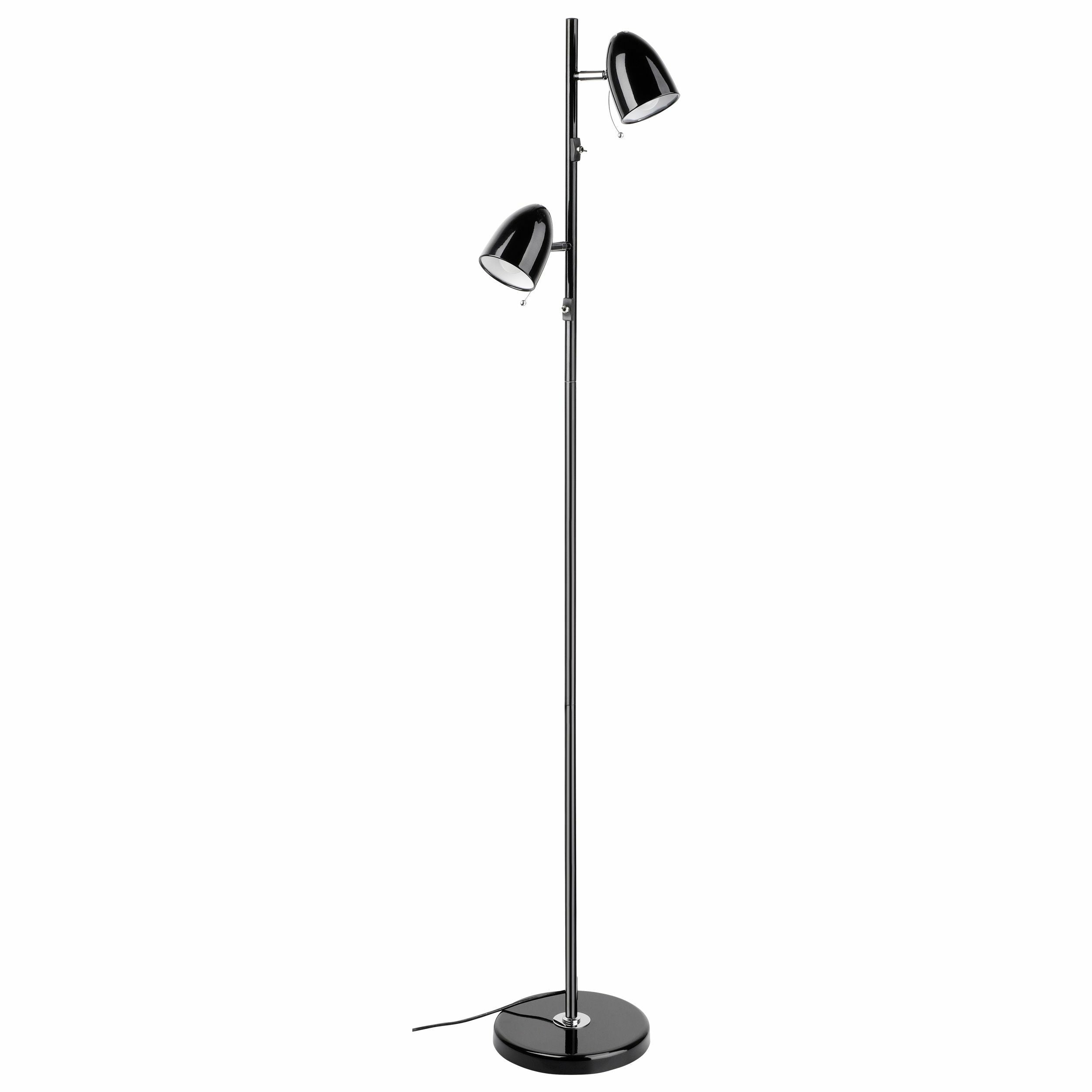 Lara Adjustable Twin Head Floor Lamp with Directional Lighting