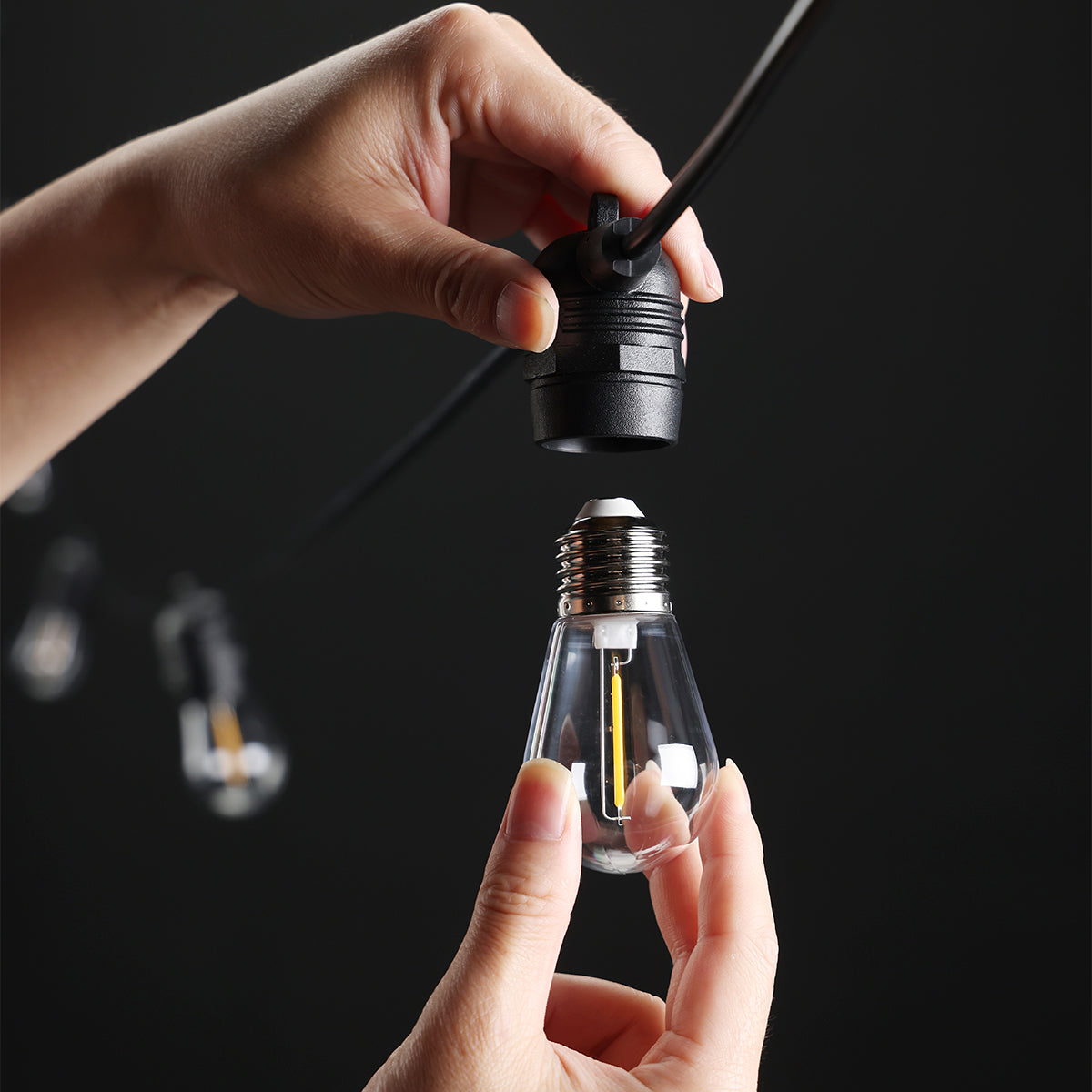 10LT 12V IP65 Fixed LED Solar Festoon Kit 13m