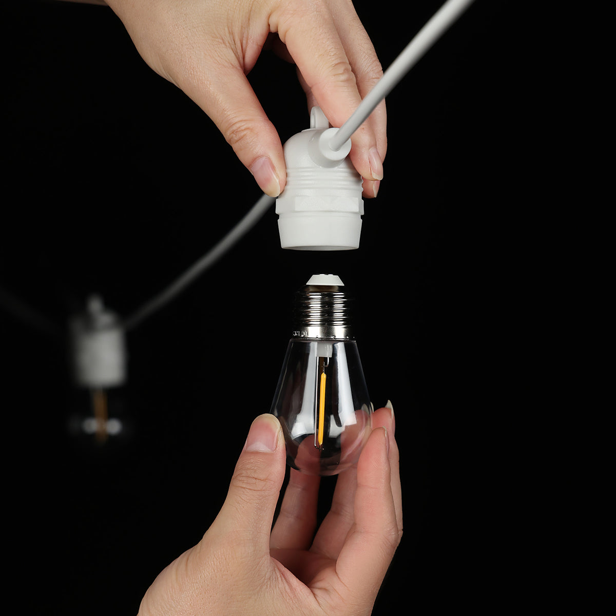 10LT 12V IP65 Fixed LED Solar Festoon Kit 13m