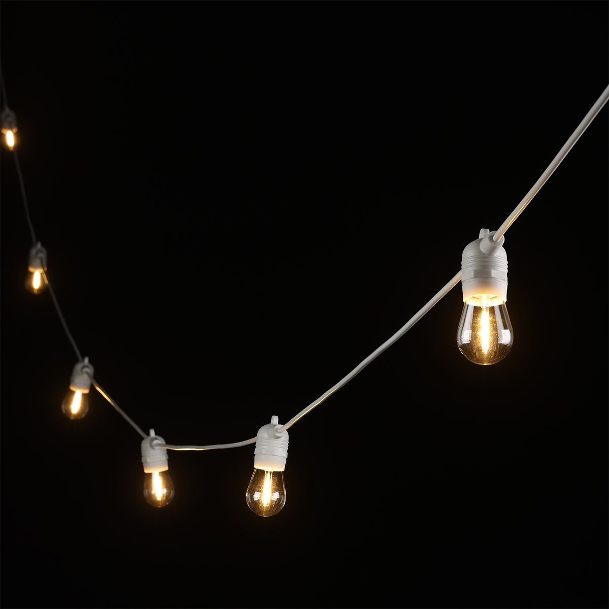 10LT 12V IP65 Fixed LED Solar Festoon Kit 13m