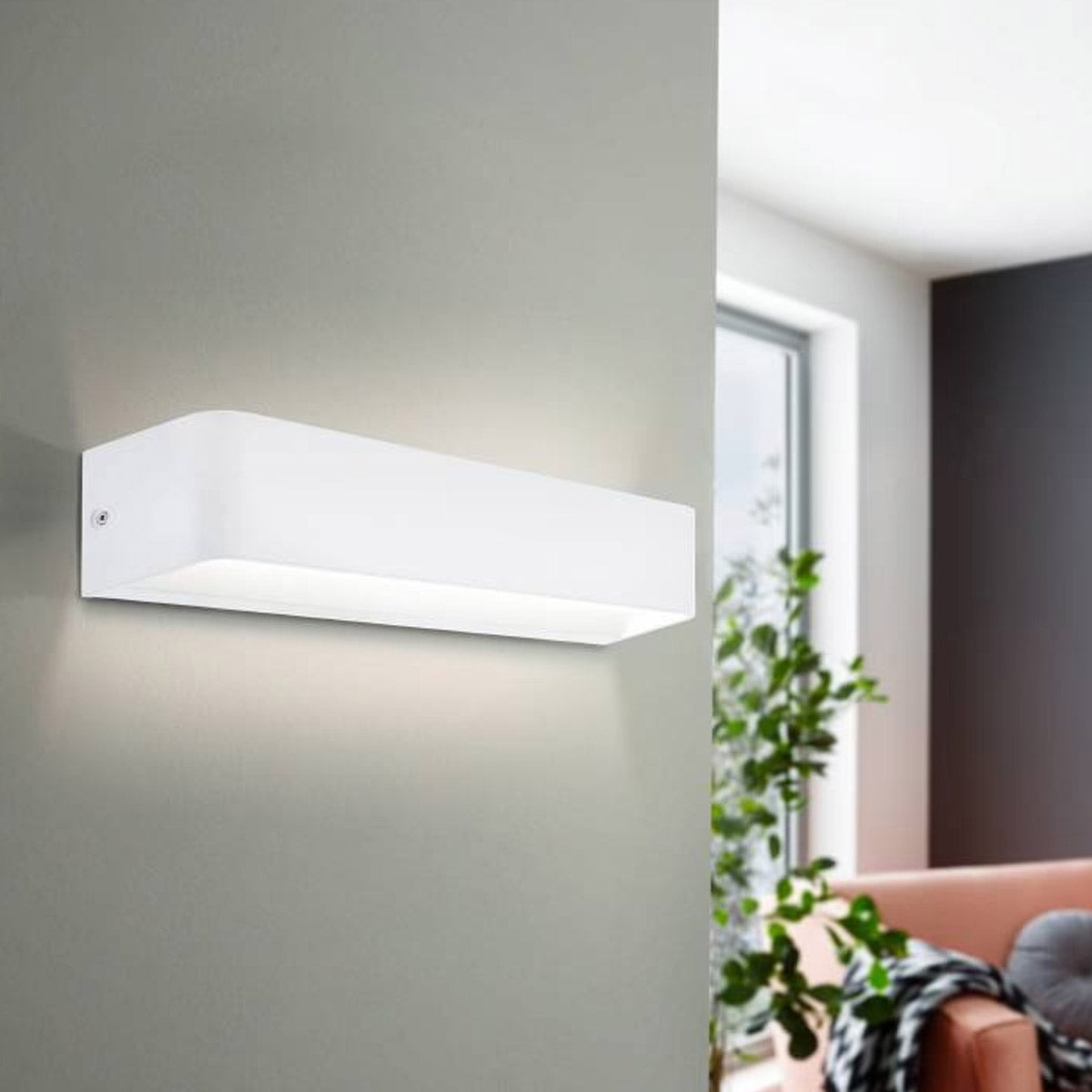 Sania 4 Rectangle Wall Light LED Small with Tri-Colour Illumination