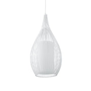 Razoni 2 Wire Cage Pendant - Opal Glass