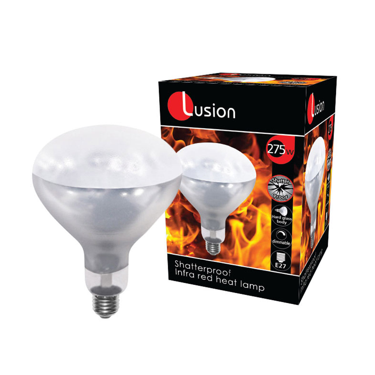 275W Universal Replacement Shatterproof Infrared Heat Lamp