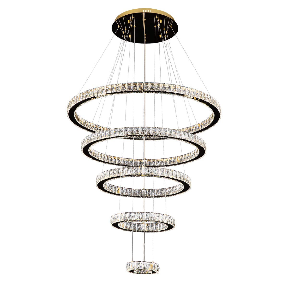 Jazmina Crystal 3 Ring LED Pendant Light - 1200mm