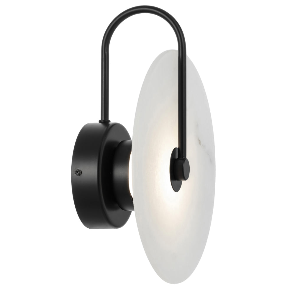 Zonder LED Wall Light with Marble Glass Disc