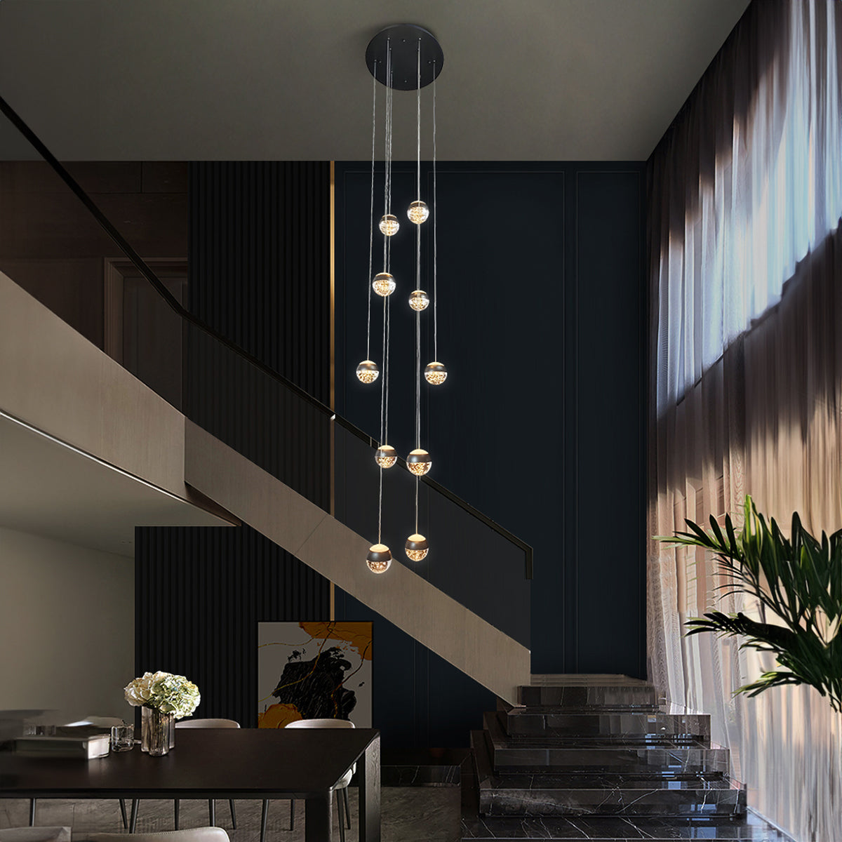 Messina 10 LED Cluster Ball Pendant Light