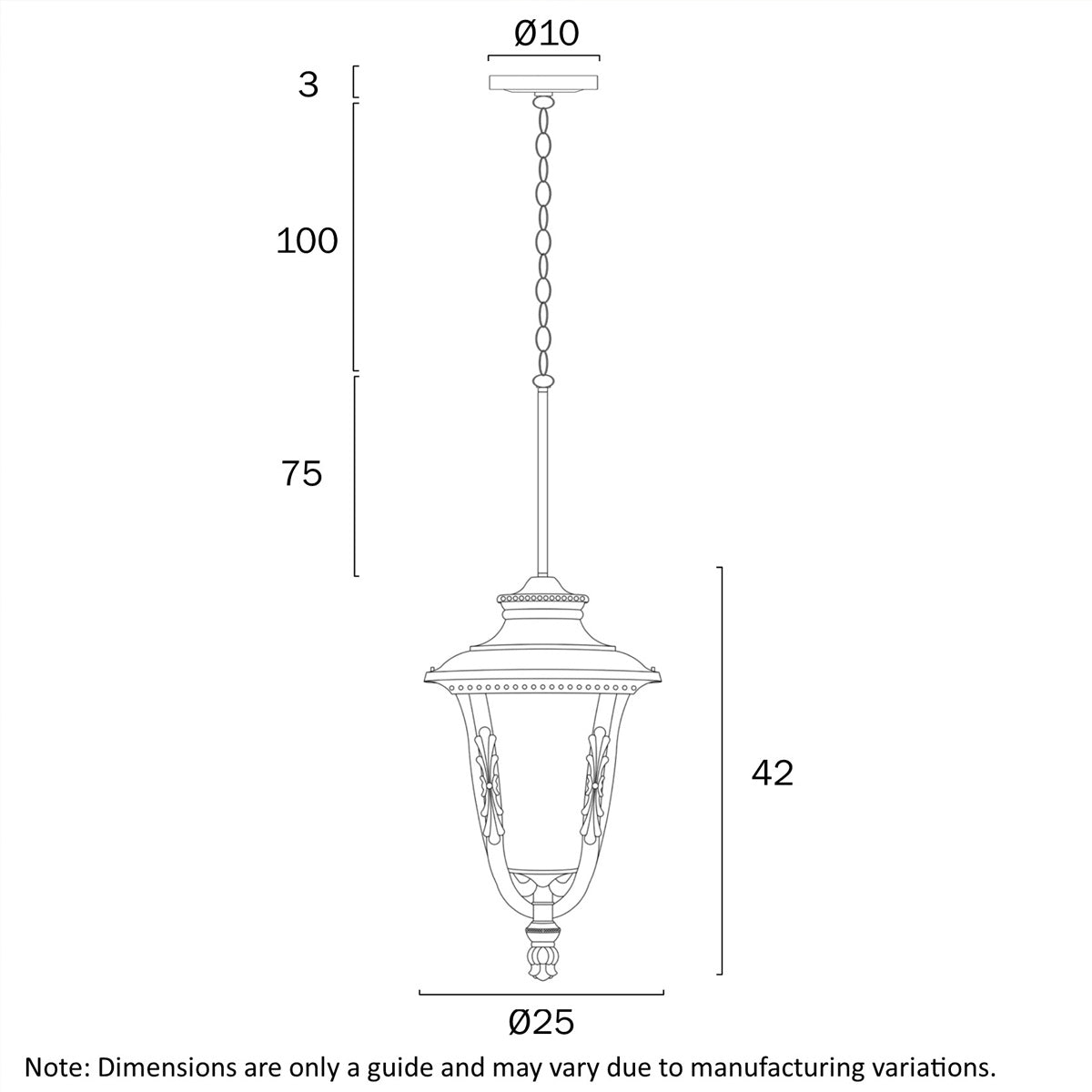 Ramiro Pendant Light 200mm Antique Aluminium