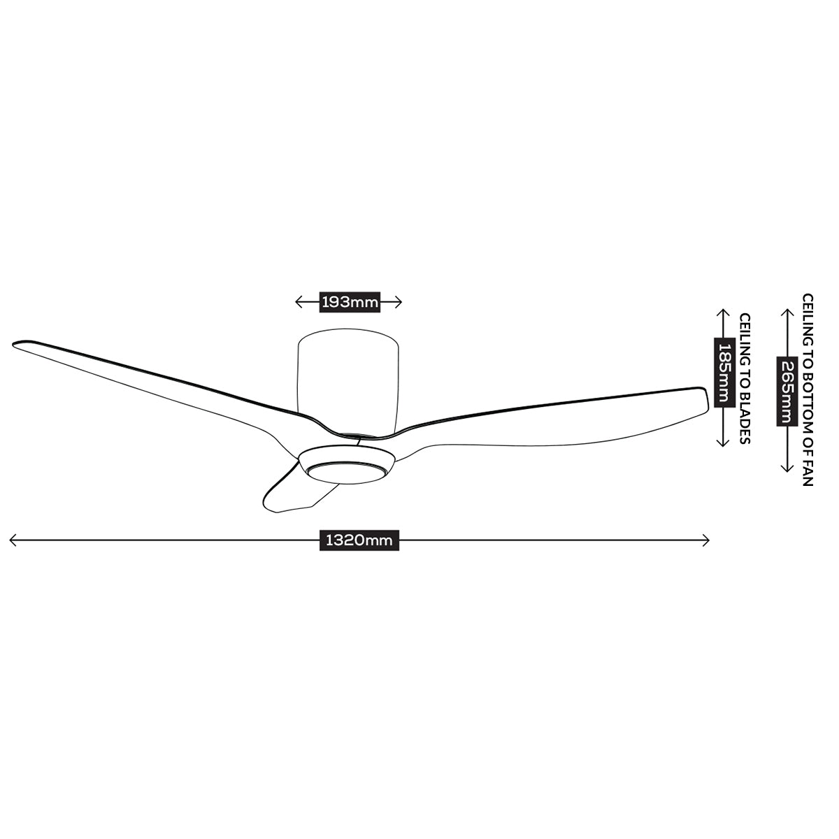 Ares 52" Low Profile Smart DC Ceiling Fan with LED Light & Remote