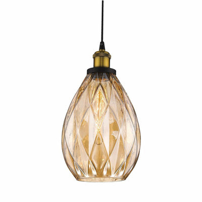 Evelyn Dome Shape Glass Pendant Light