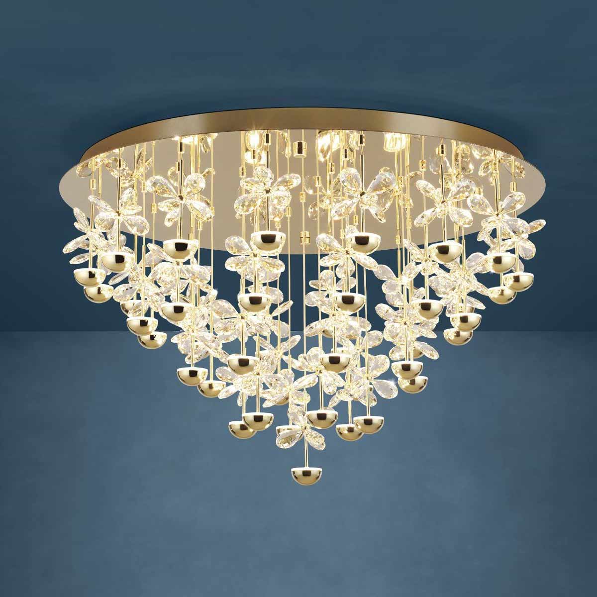 Pianopoli 3 Close to Ceiling LED Crystal Light