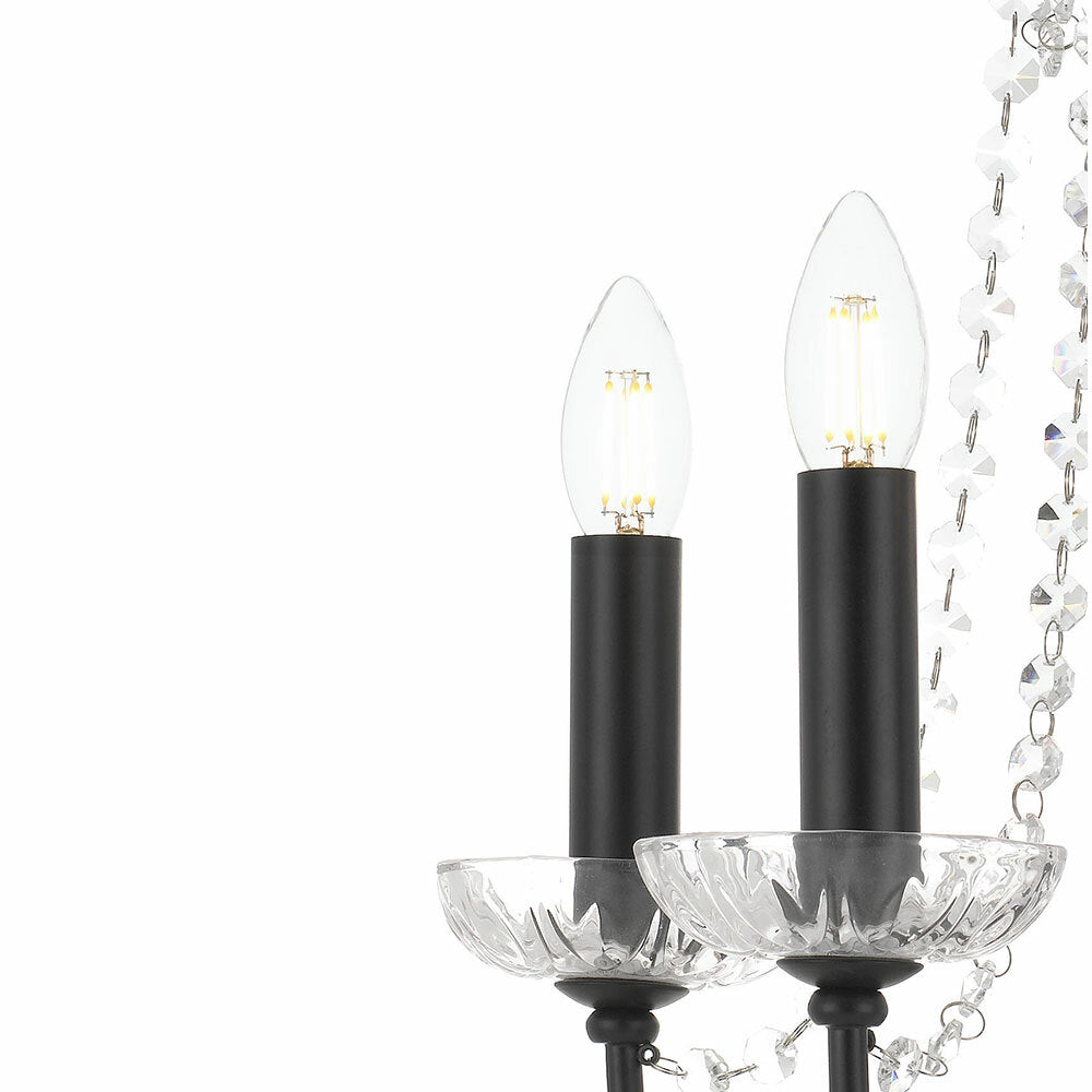 Rhine 5 Light Crystal Chandelier in Traditional Style