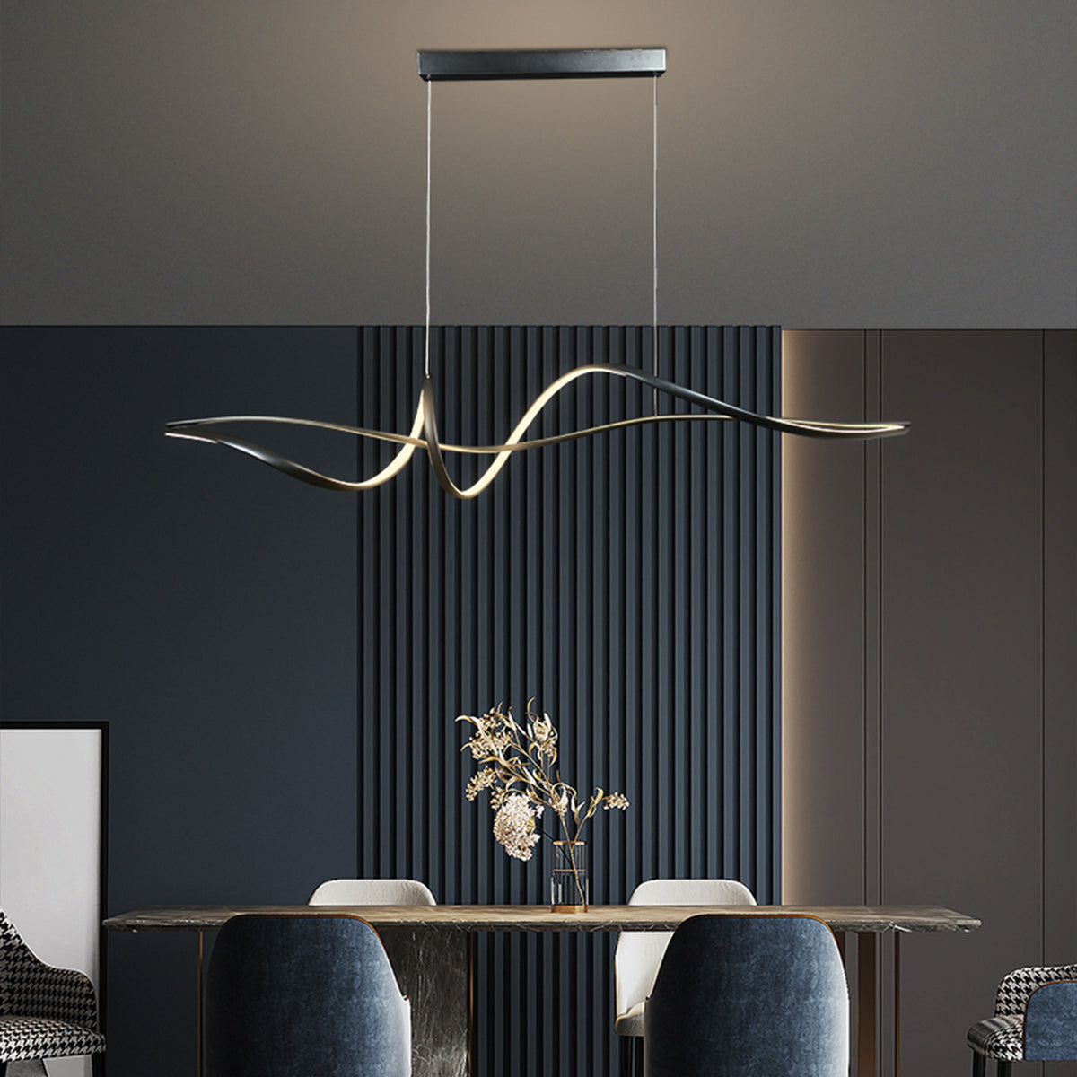 Bocchio Spiral Pendant Light 1200mm