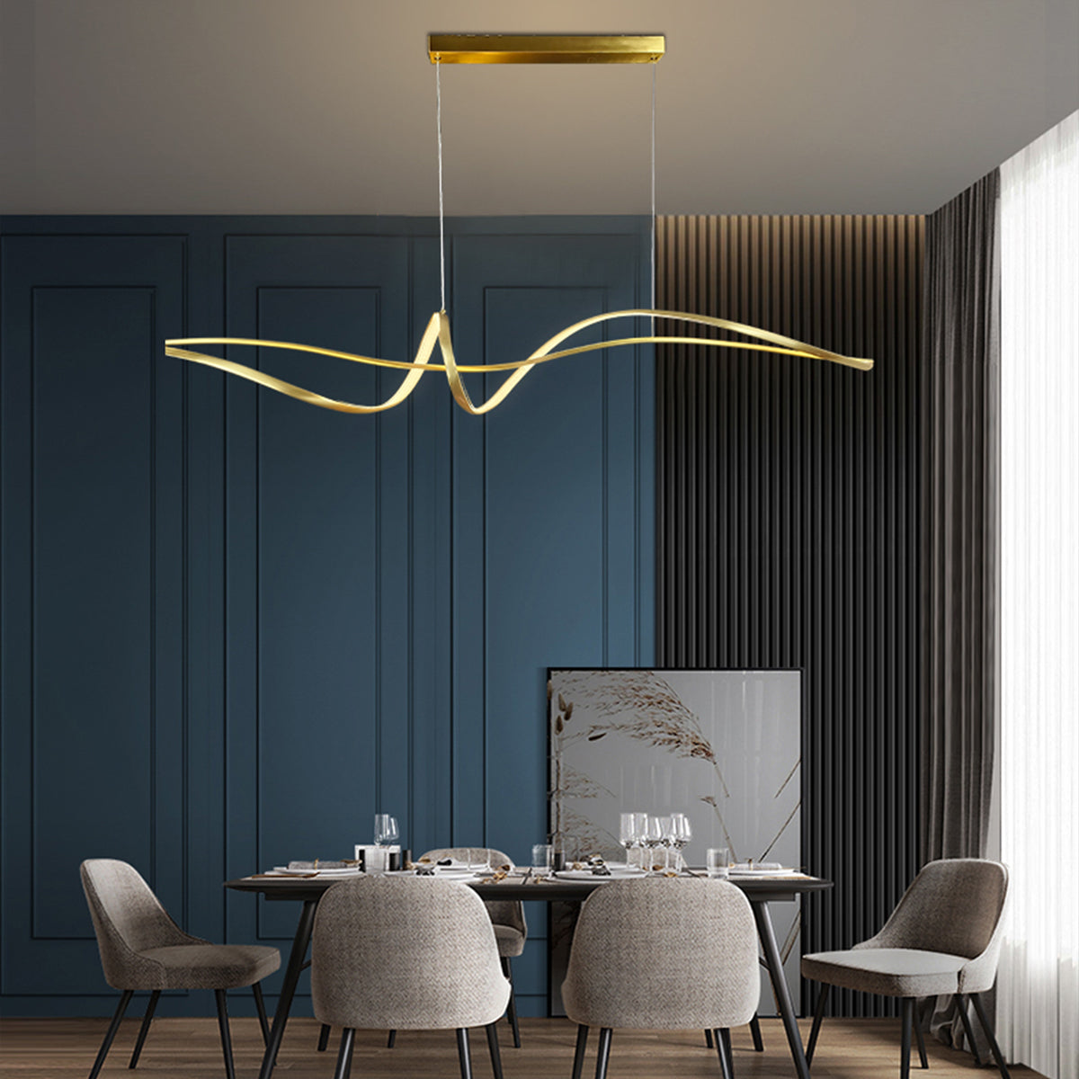 Bocchio Spiral Pendant Light 1200mm
