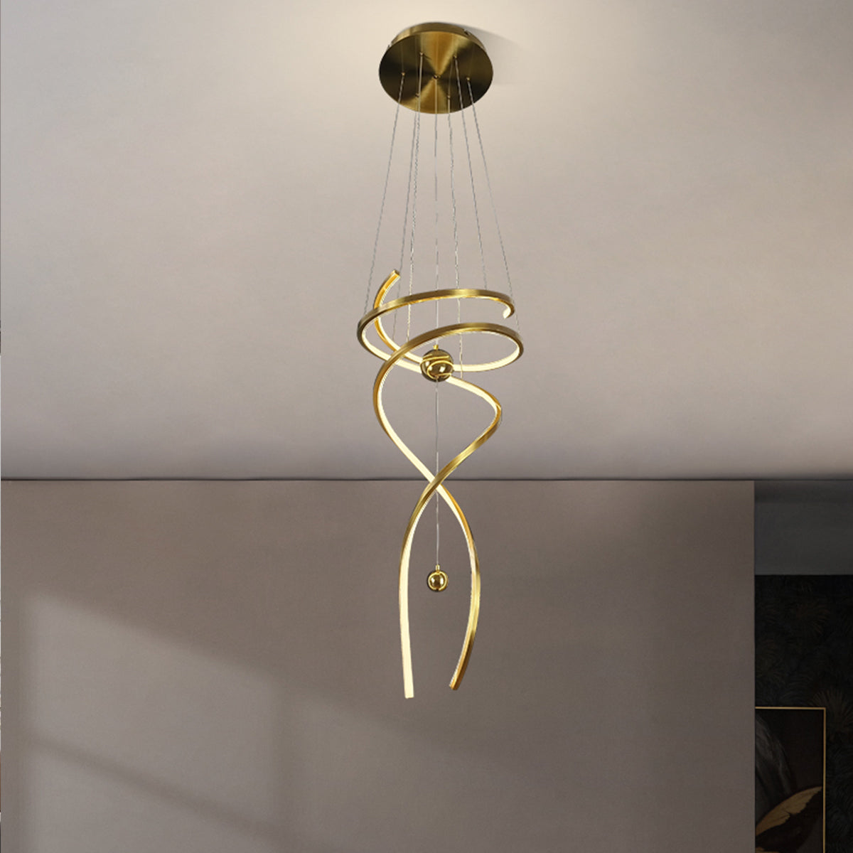 Galassia Metal Swirl Pendant Light - Small