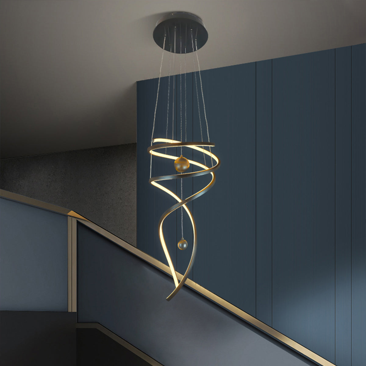 Galassia Metal Swirl Pendant Light - Small