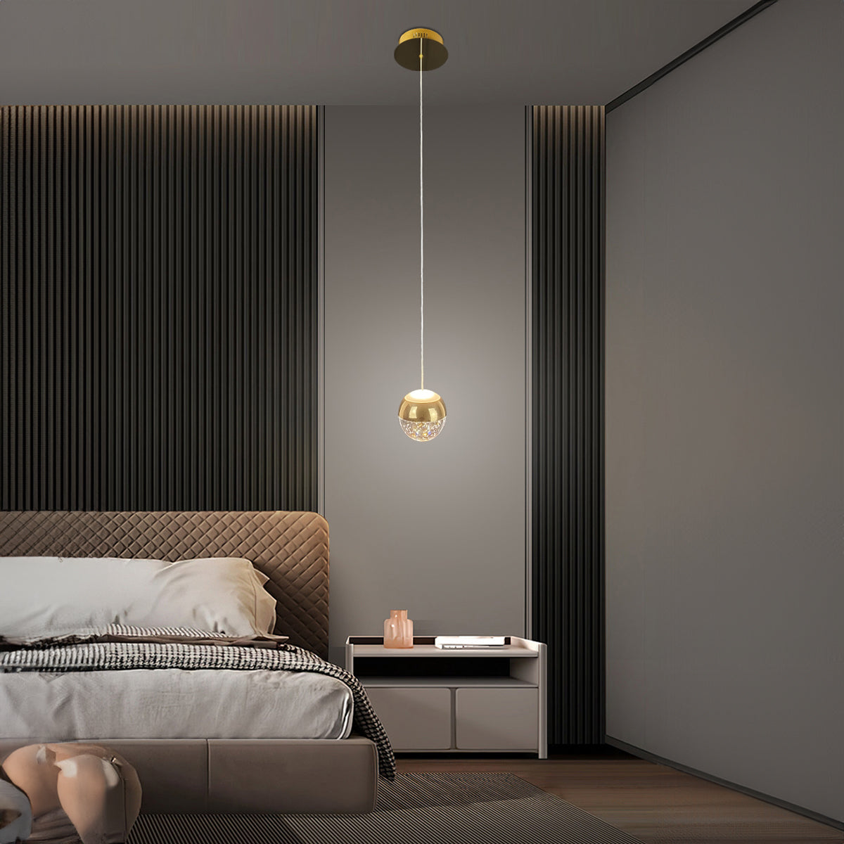 Messina Single LED Ball Pendant Light