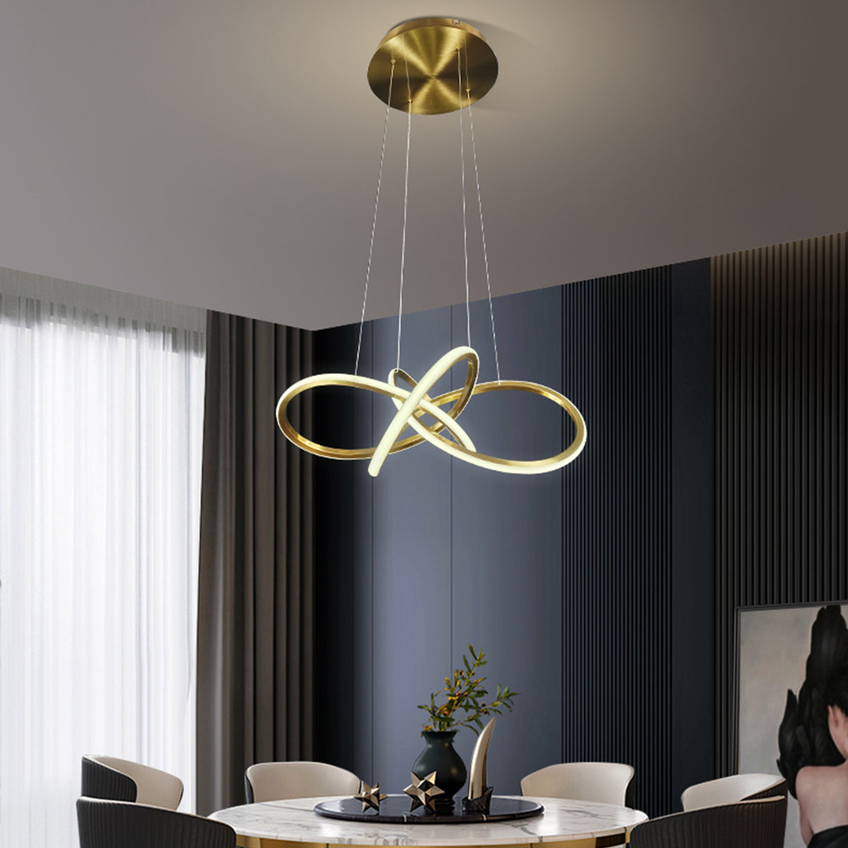 Meteora Infinity Intertwined Pendant Light 1000mm