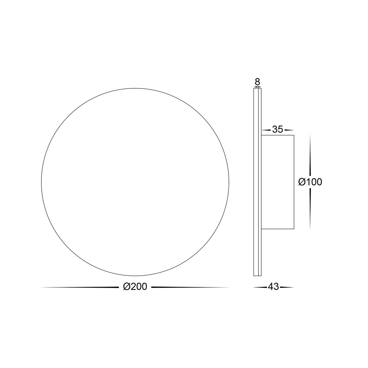 Halo Small Bluetooth RGBW LED Moon Wall Light