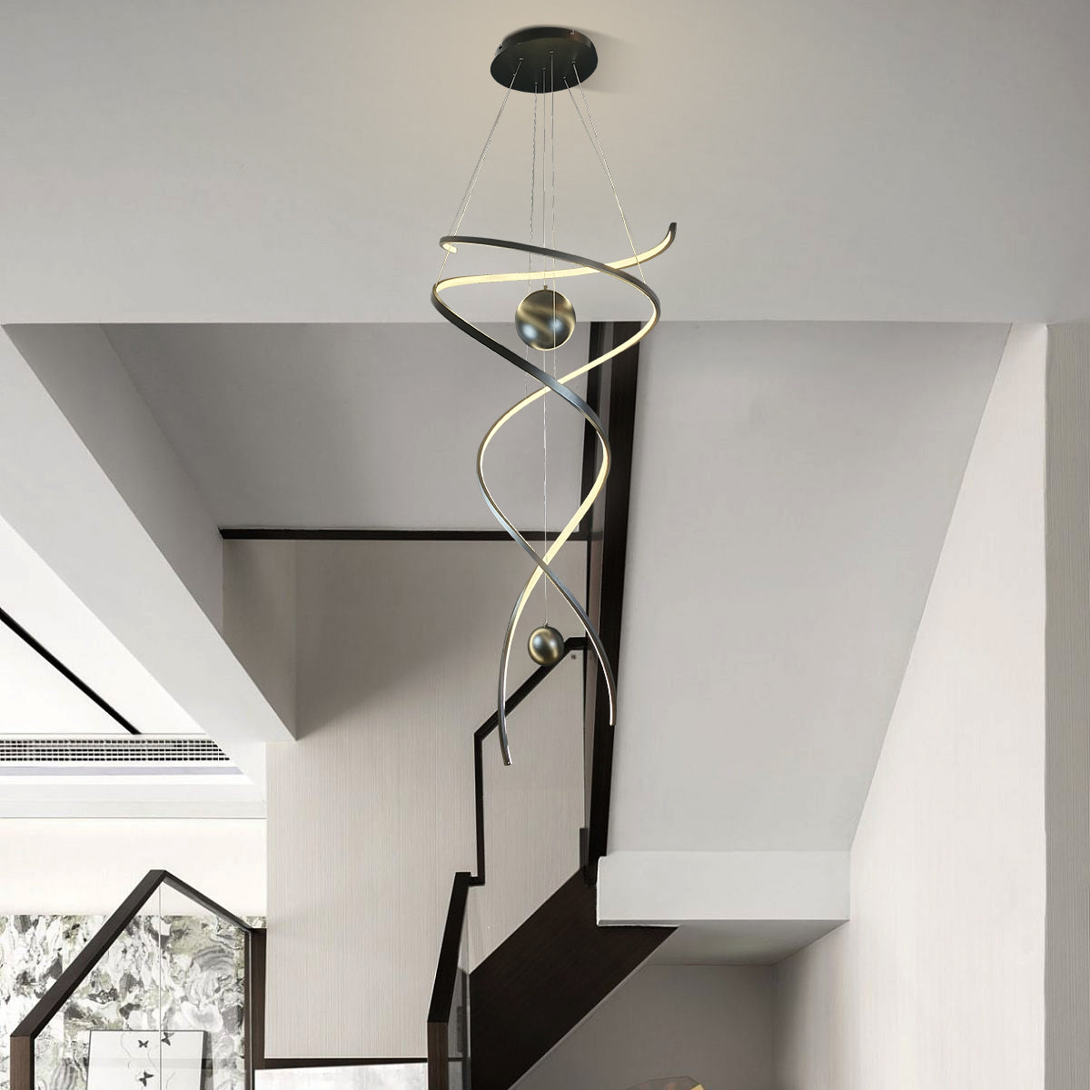 Galassia Metal Swirl Pendant Light - Small